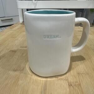 Rae Dunn Dream. Blue Typewriter Coffee Mug Made by Magenta China *